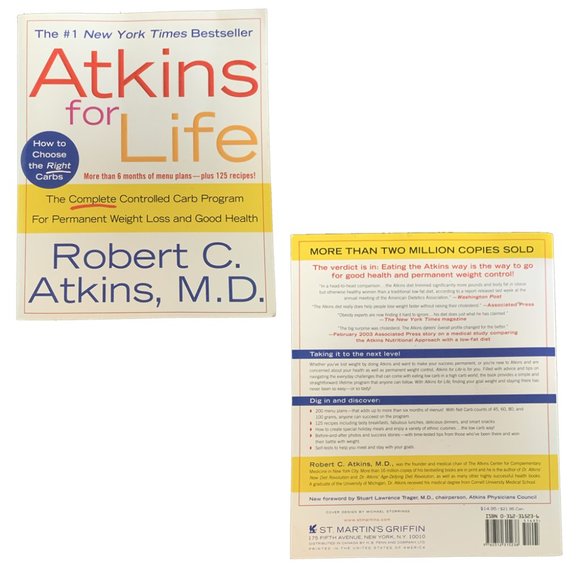 Atkins For Life by Robert C. Atkins Hardcover Book January 27th 2003 - Picture 3 of 4